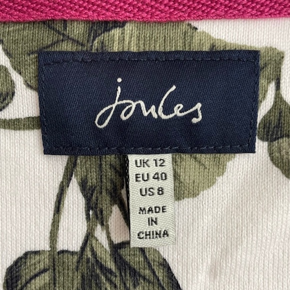 Joules Riviera Print Printed Jersey Short Sleeve Dress, Size 8 - Picture 12 of 14
